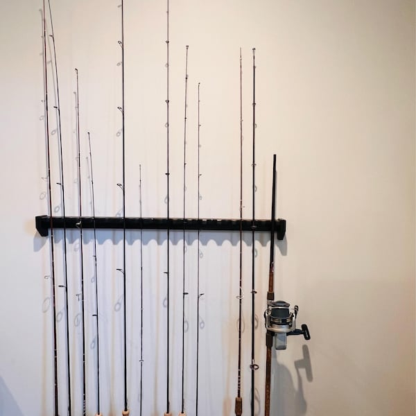 Fishing Rod Rack, Walnut With Maple Inlay, Gift for Fisherman, Angler ...