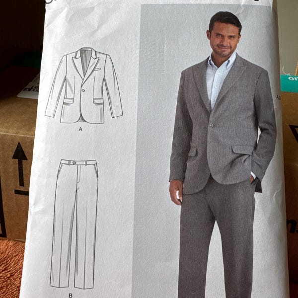SUIT SEWING PATTERN | Sew Men Clothes Clothing | Suit Jacket Coat ...