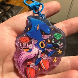 メタルソニック カラフルグラデーションアクリルキーホルダーチャーム