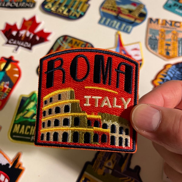 Oddity Patch Rome Rome Italy Travel Patch Embroidered Iron on Sew on Badge Souvenir - Etsy UK