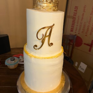 Topper per torta a forma di corona in metallo Topper per torta a forma di corona d'oro da principessa - Corona reale in metallo dorato Corona da principe, principessa, re, regina Oro