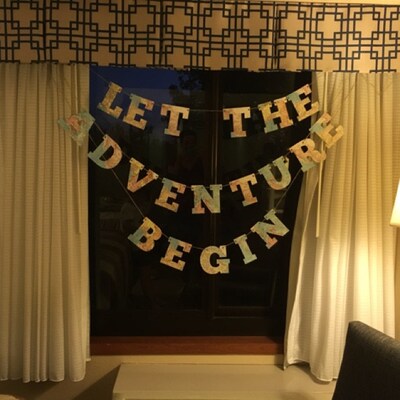 Map Banner Garland Printable, World Map Alphabet, Letters for Travel ...