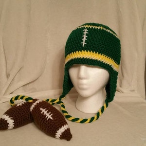 Crochet Football Beanie Pattern. Easy Instructions for Cool | Etsy