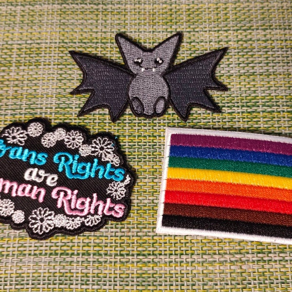 Trans Rights Are Human Rights Patch / Vegan Adhesive / Iron or Sew on ...