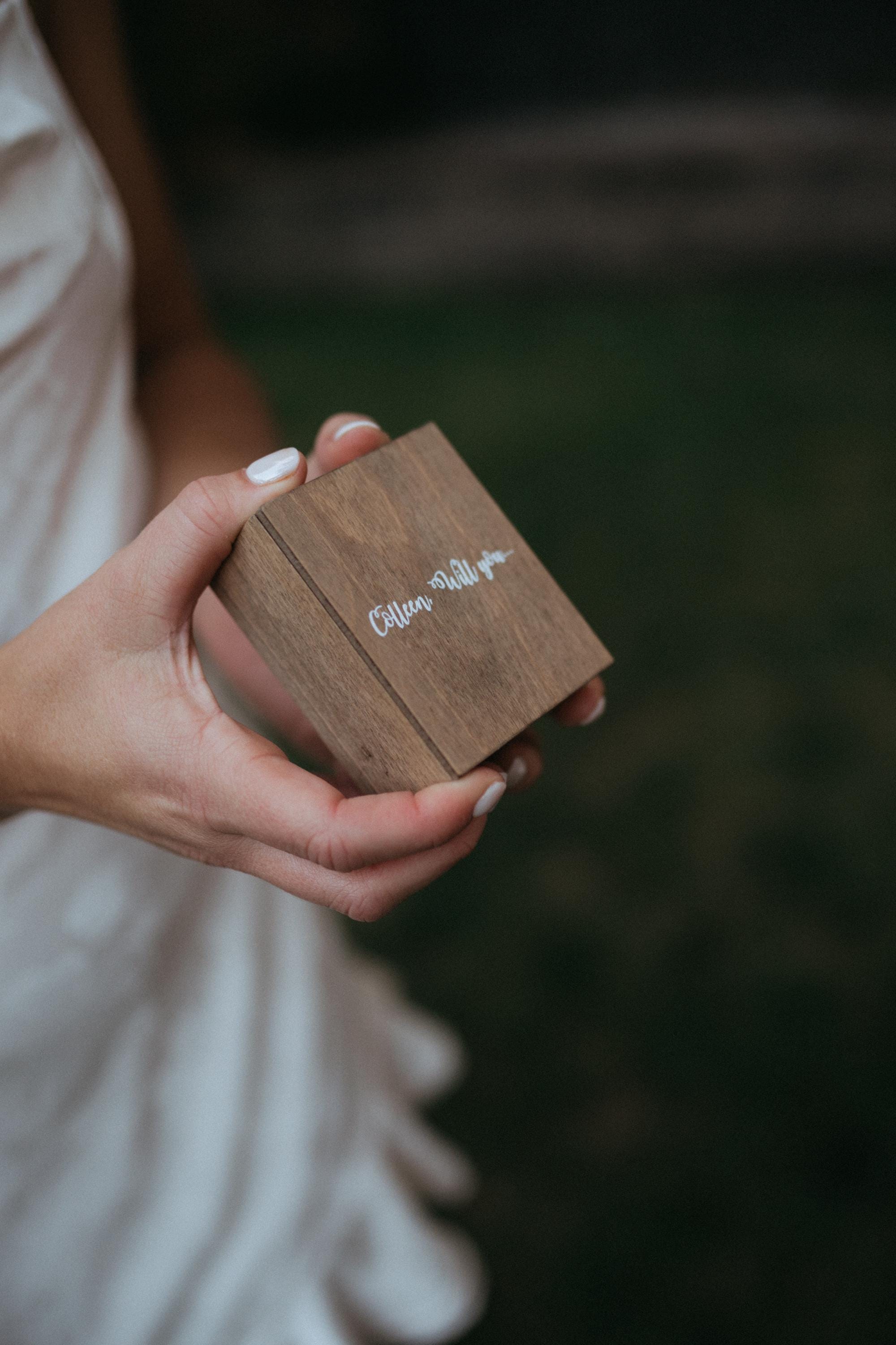 Pull Out Wooden Photo Album as Bridesmaid Proposal Gift. Wood Photo Keepsake Box. Maid of Honor Proposal. Bridesmaid Photo Gifts. Photo Box.