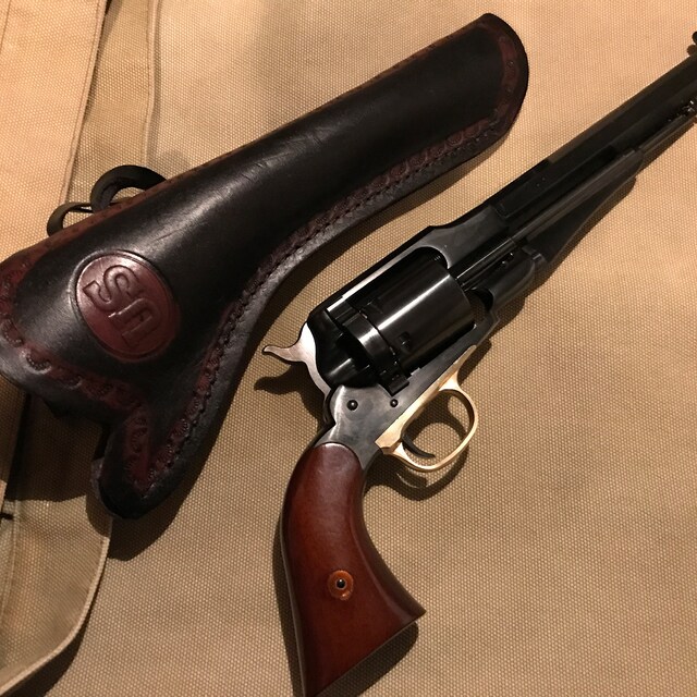 Colt 1851 1860 Cap And Ball Revolver Holster Owb Black Leather Right Hand Colt 1851 1860 Cap And Ball Revolver Holster Owb Black Leather Right Hand