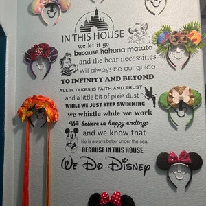 In This House We Do Disney Wall Decal Vinyl Sticker Poster Sign Quote Disney  Castle Gift Kids Room Decor Playroom Wall Art Nursery 4-15 - Etsy