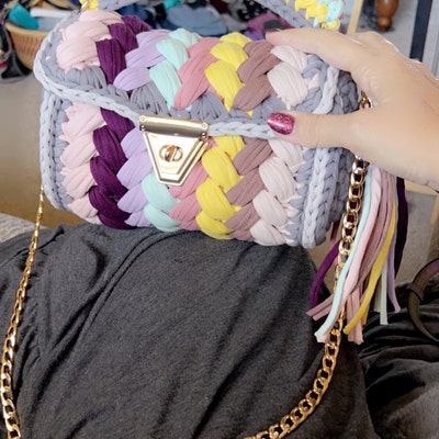 Multicolor - Handcrafted Printed Hand Bag (Set of 2)