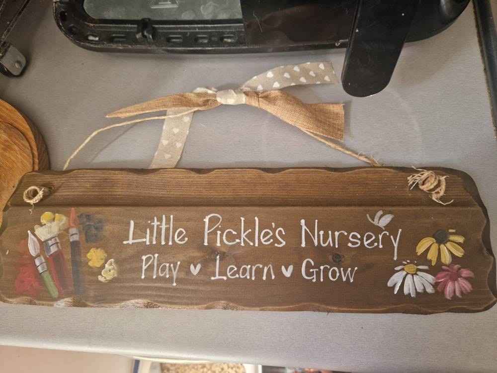 Custom Grandad&#39;s garden plaque. Unique birthday, anniversary & memorial gift. Trespassers will be composted sign. Handpainted custom sign