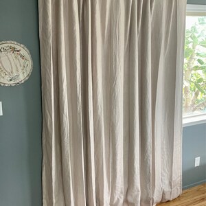 Organic Linen Curtains Back Tab With 100% Blackout Lining Available in ...