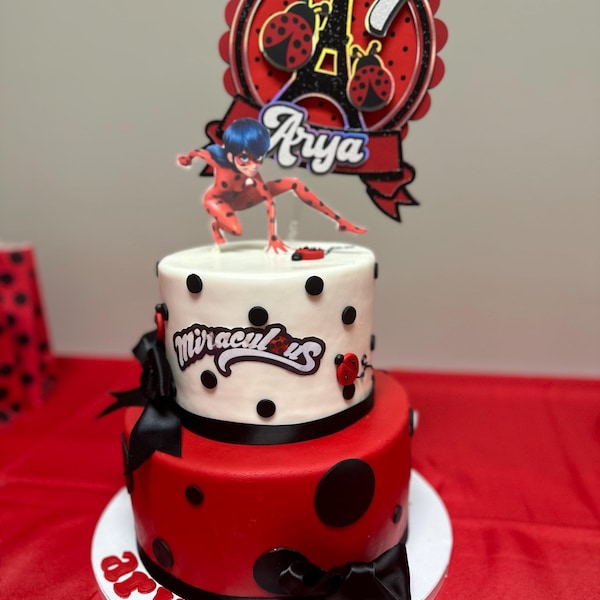 Topper Ladybug Ladybug Cake Topper, Ladybug Paris Cake Topper, Ladybug Party Supplies ...