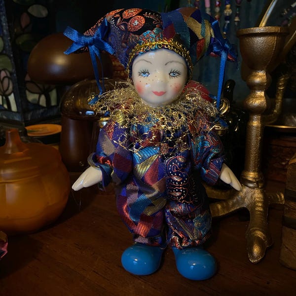 Porcelain Clown Desktop Ornament Decoration,handmade Circus Dolls Home ...