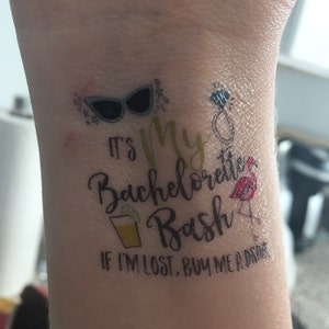 Custom Bachelorette Party Tatouages Temporaires Flamingo Etsy France