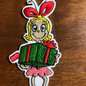 Grumpy green Christmas Iron on patches