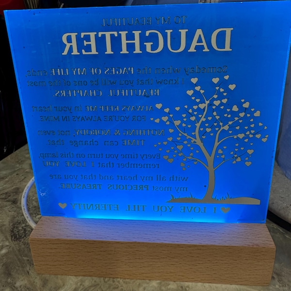 To My Daughter "never Forget That I Love You" Acrylic Heart Plaque, Sentimental Gift, Father to ...