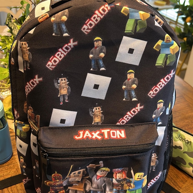 Zaino Roblx Con Personaggi Dei Cartoni Animati – Impermeabile, Capiente 45x31x14 Cm, Cinghie Regolabili – Per Scuola, Viaggio, Escursioni E Tempo Libero