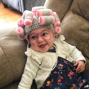Crochet Baby Curler Hat/beauticians Baby Photo Prop/newborn | Etsy