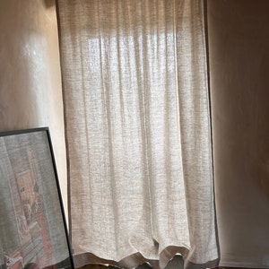 Rideaux Toile De Jute Lin Texturé Lourd H.VERSAILTEX – Beige 52x84 Pouces – Chambre & Salon