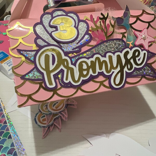 Mermaid Birthday Gable Box | Favor Box | Digital SVG Download - Etsy