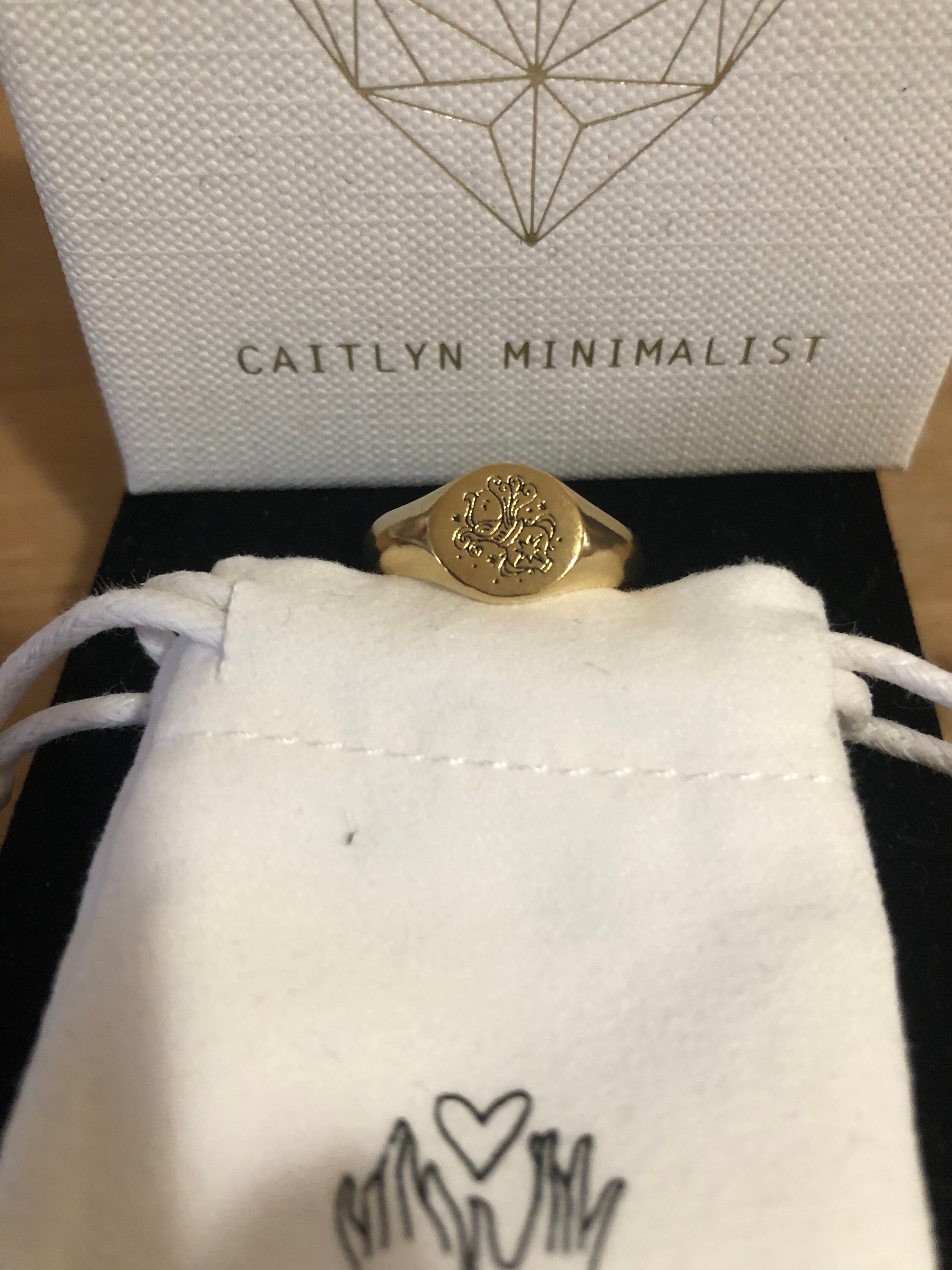 Custom Zodiac Signet Ring by Caitlyn Minimalist • Personalized Chunky Statement Ring • Celestial Jewelry • Best Friend Gift • RM77