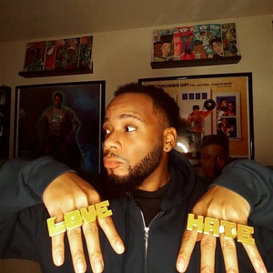 LOVE/HATE Knuckle Multi Finger Ring Bling. - Etsy