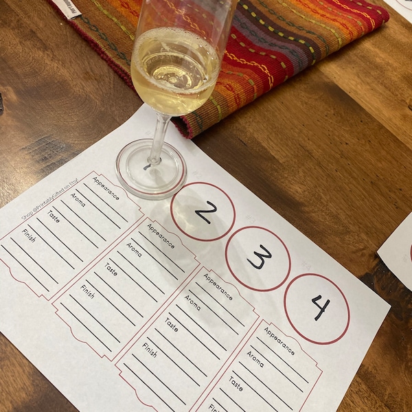 Printable Mat for Wine Tasting, Party Hosting - Etsy
