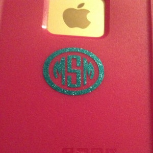 Glitter Fancy Monogram Decal | YETI Tumbler Decal | Elegant YETI Decal ...
