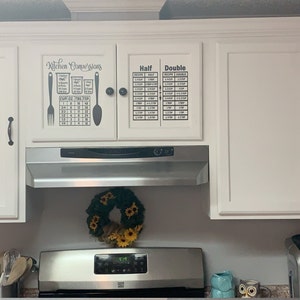 NEW Kitchen Conversions Chart Measurements Cut File Instant Download