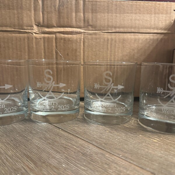 Groomsman 11oz Whiskey Glass, Engraved Old Fashion, Groomsmen Gift Idea ...