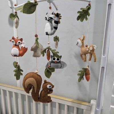 Woodland Mobile SVG Pattern Forest Baby Mobile Pattern Felt Pattern DIY Woodland Nursery Mobile ...