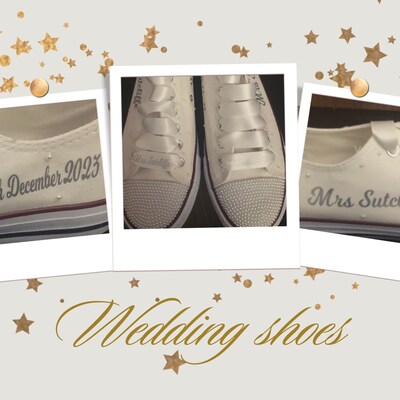 personalised wedding pumps