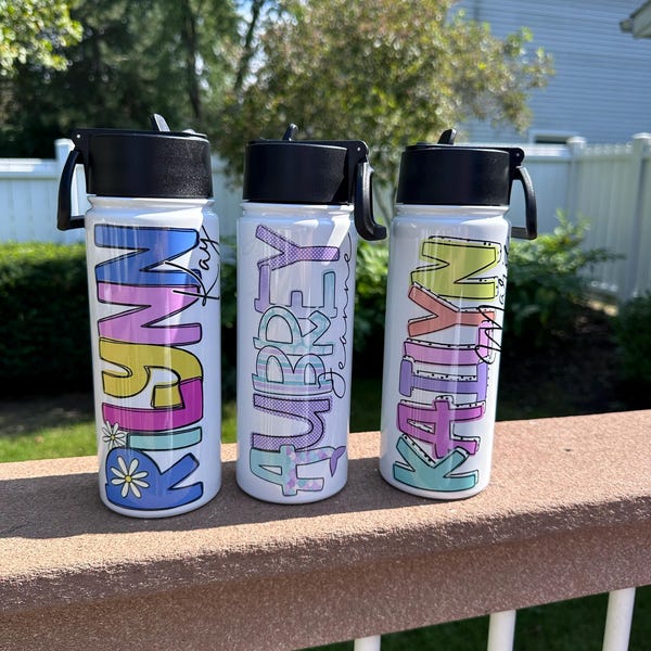Personalized Kids Water Bottle Custom Name Cup for School & Daily Use ...