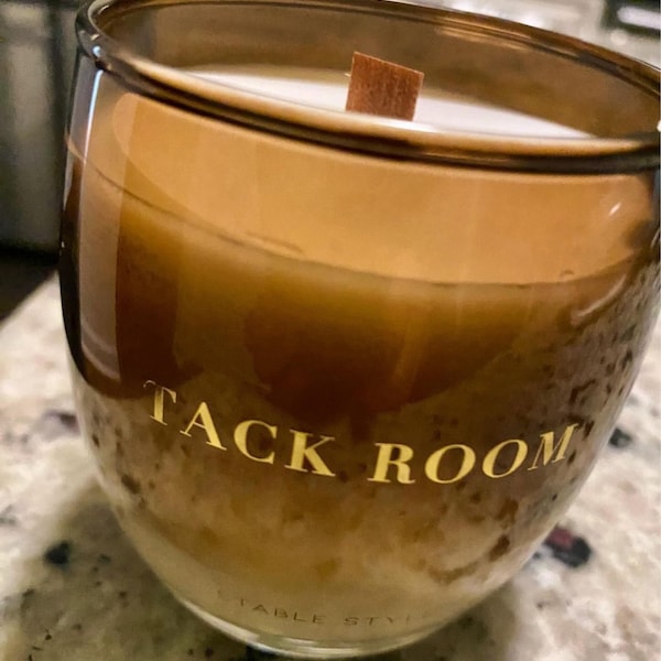 Tack Room Candle - Soy Wax - Notes of Leather, Tobacco & Wood - Stable ...