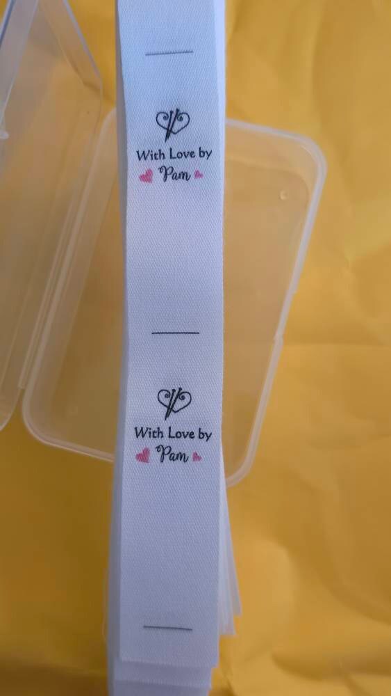20*60 mm Baumwolle mit Logo oder Text Nähzubehör Label,Anhänger für Stricksachen,Personalisiert,Handgemachtes Label,Geschenkanhänger