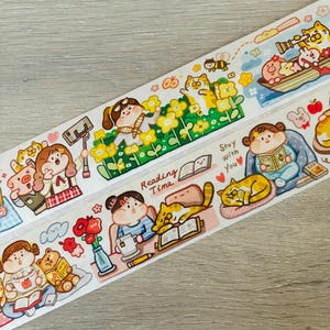 日常マスキングテープ、ミートボールシリーズオリジナルガールイラスト