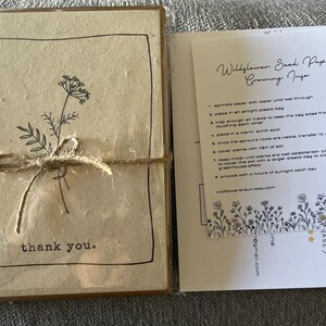 Grateful Seeded Wildflower Paper Thank You Notecard Leaf Drawing Plantable Set of 4 Variety Pack ...