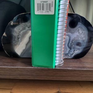 Natural Agate Geode Book Ends - 2 to 9 lbs - Brazilian Agate Bookends Pair Agate Crystal Bookends for Heavy Books - Agate Geode Book Stopper