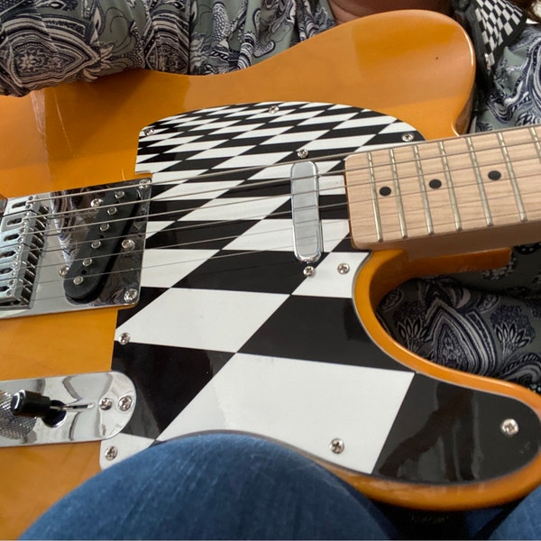 Checker Telecaster Custom Graphical Pickguard to Fit Fender Tele Telecaster Checker - Etsy