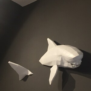 Low Poly Shark Model Create Your Own 3D Papercraft Shark Etsy