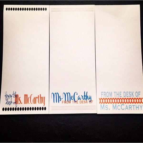 Personalized Teacher Notepads - Set of 3 - From the Desk of ...