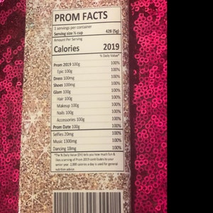 Birthday Nutrition Facts Label 2020 Custom Label Chip Bag | Etsy