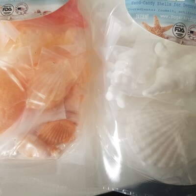 Hard Candy Edible Sugar Shells Very Detailed Cupcake or - Etsy