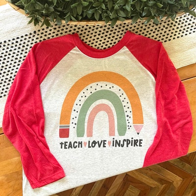 Teach Love Inspire Svg, Teacher Rainbow Svg, Rainbow Svg, Teacher ...