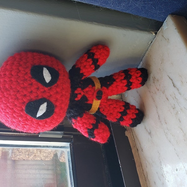 Deadpool Crochet Pattern - Instant Download - Amigurumi Plush Doll ...