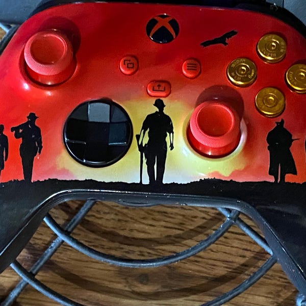 Custom Painted Controller, Western Sunset RDR2 Themed, for Xbox - Etsy
