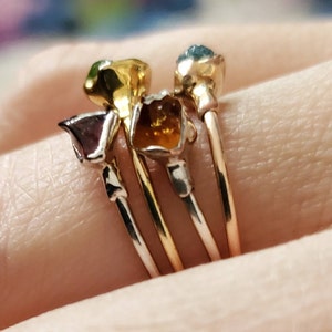 Customer photo from Austyn, Dainty Raw Garnet Ring