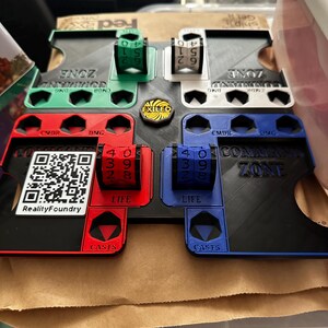 4 Player Commander Tray Set - Life Spinner Style - Custom Made