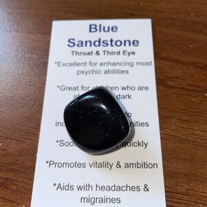 天然石コレクションCREPUSCULE ブルーパイエット Sandstone Blue Sandstone/goldstone - Tumbled - 1 Stone - Etsy