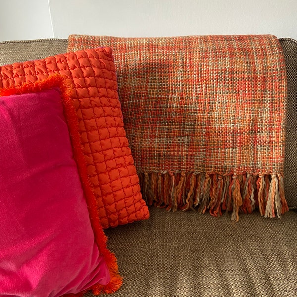 Knitted Green Throw Woven Beautiful Throw Decorative Gifts for Her