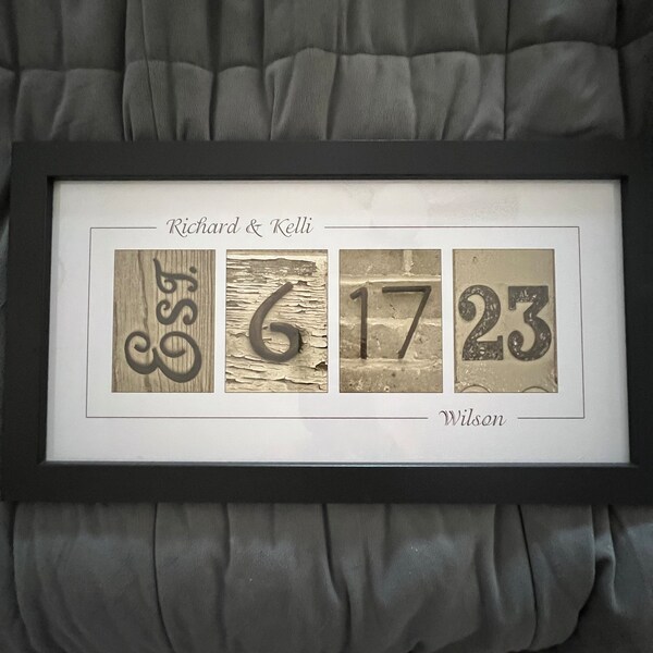 WEDDING DATE GIFT - Wedding Gift Idea, Gift for the Couple, Wedding ...